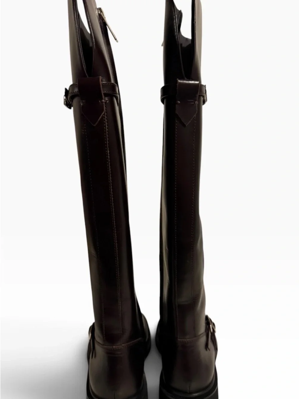 Franco Sarto Women's Leather Riding Boots - Dark Brown